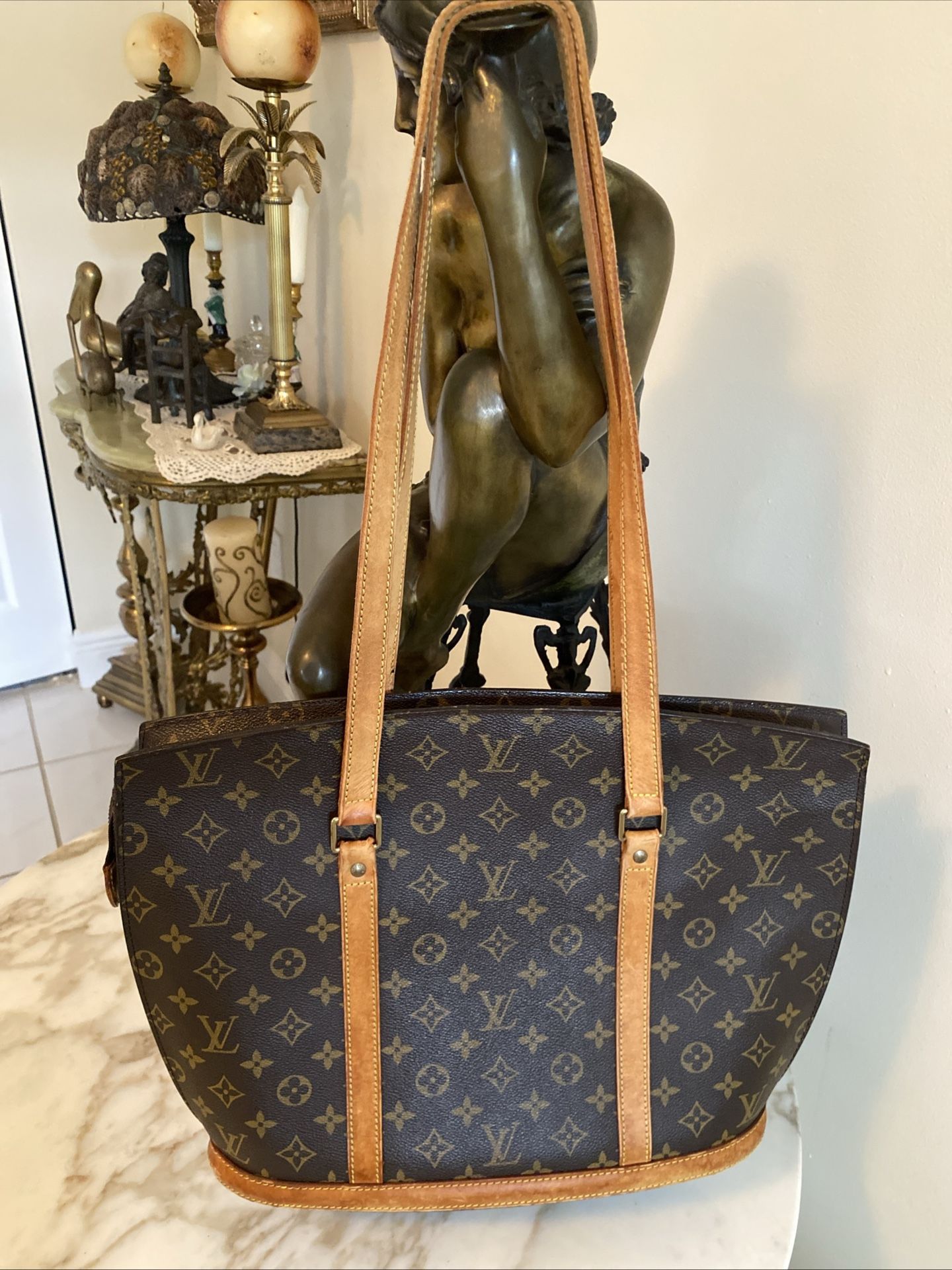 LOUIS VUITTON Monogram Babylone Tote Bag M51102 LV Auth 74070