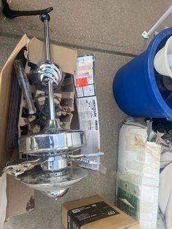 Chrome ceiling fan