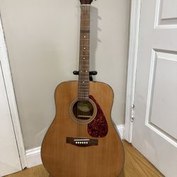 Yamaha full size Acoustic guitar with stand and capo