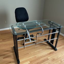 Glass Computer Desk And Chair