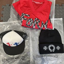 Chrome Hearts Bundle – Beanie + Trucker Hat + Jersey Tee | Brand New w/ Packaging