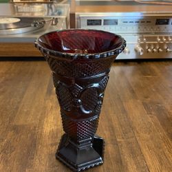 Ruby Red Cape Cod Vase 🏺 8 Inches Tall 