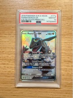 Pokemon Rayquaza GX Hidden Fates Premium Coll. Full Alt Art Promo #177a PSA 10