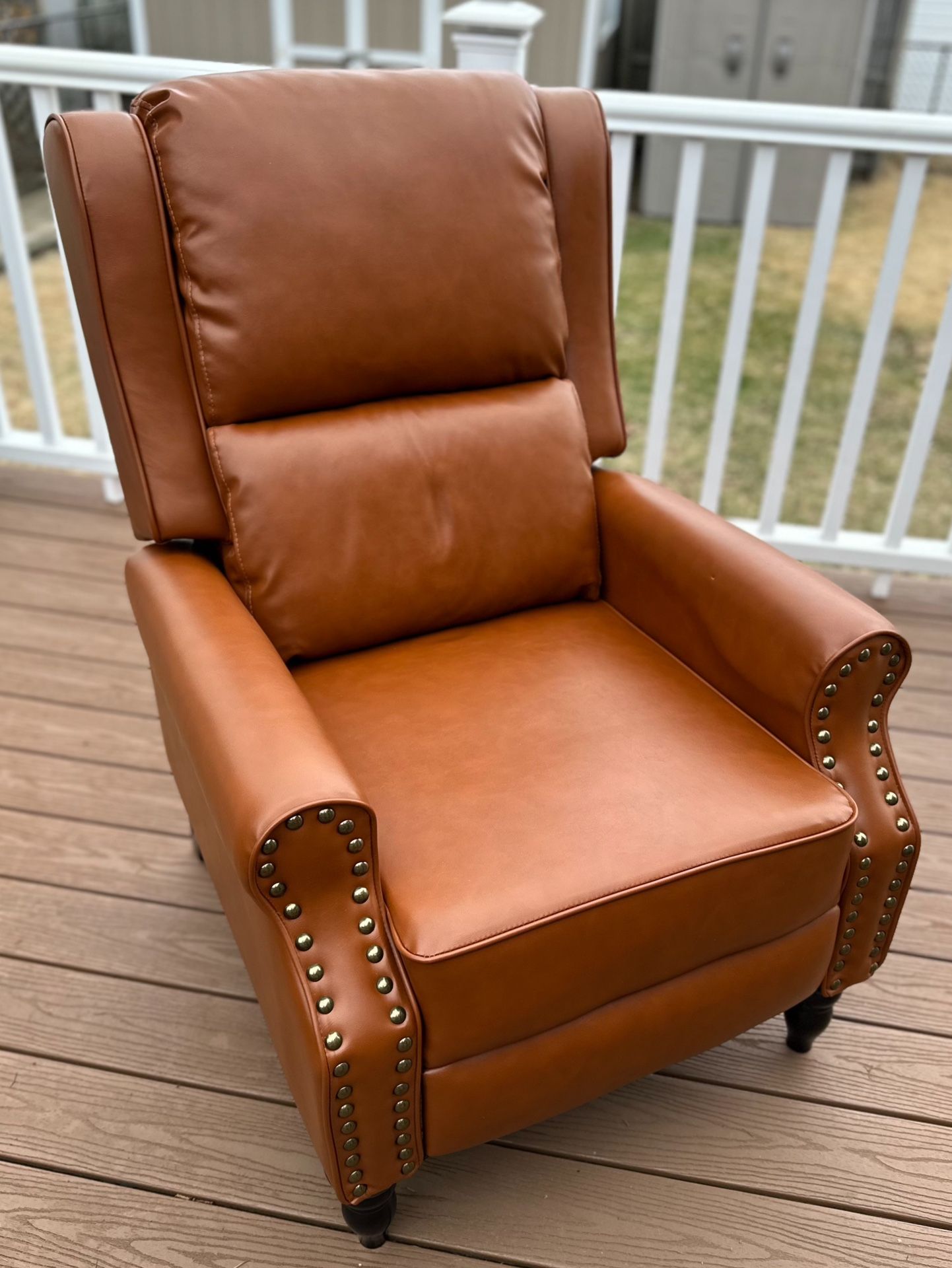 Leather Cuerdas Recliner Brown Chair 
