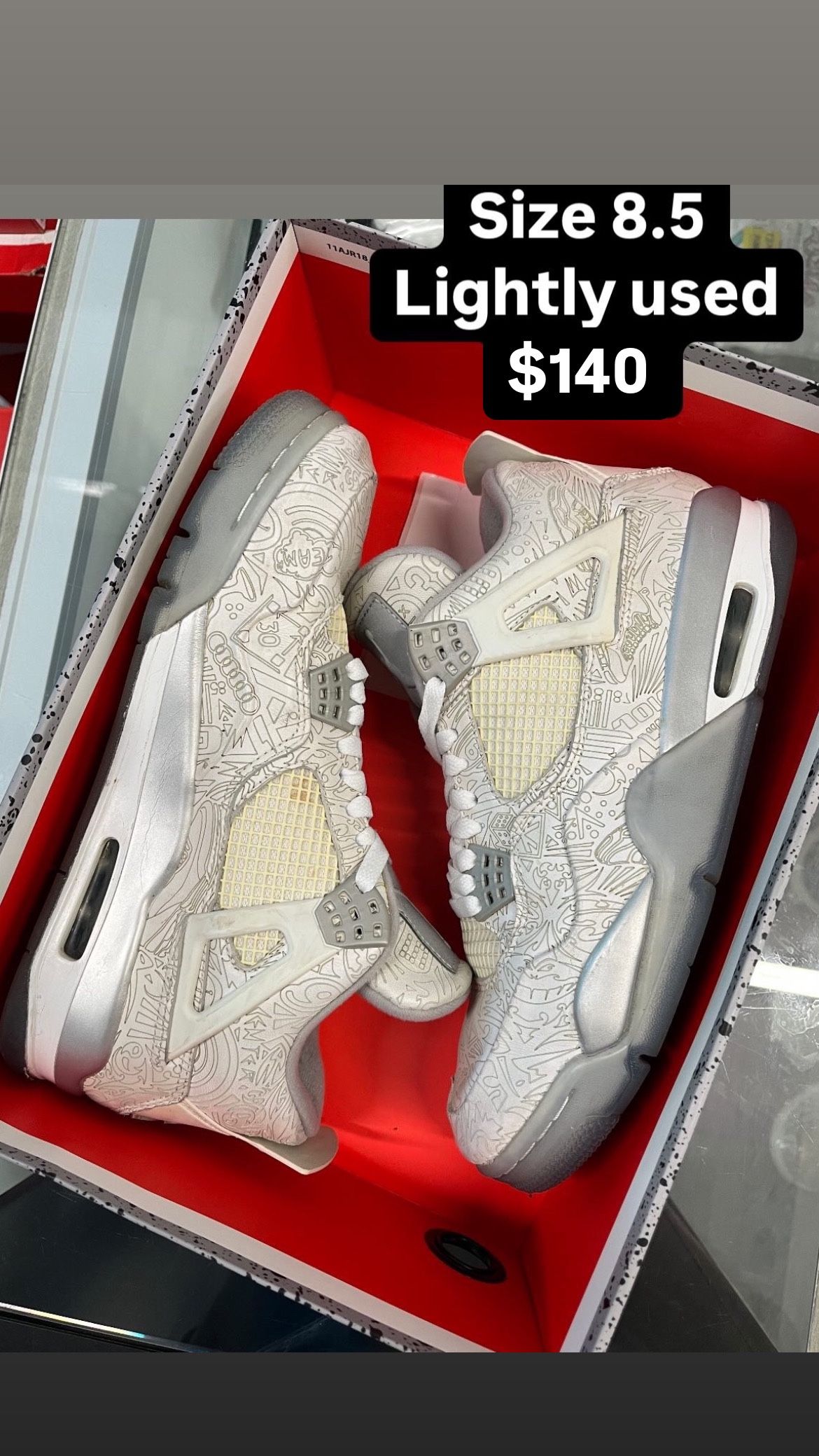 Jordan Retro 4 30th Anniversary Laser