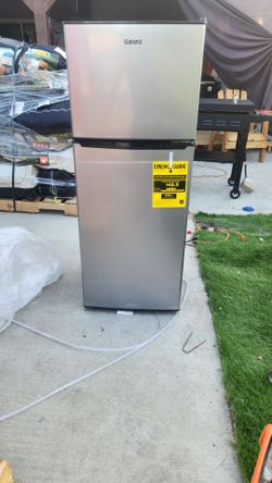 Galanz 4.6 cu ft Stainless Steel Mini Fridge with Freezer—compact, energy-efficient refrigerator ideal for dorms, offices, and small spaces.