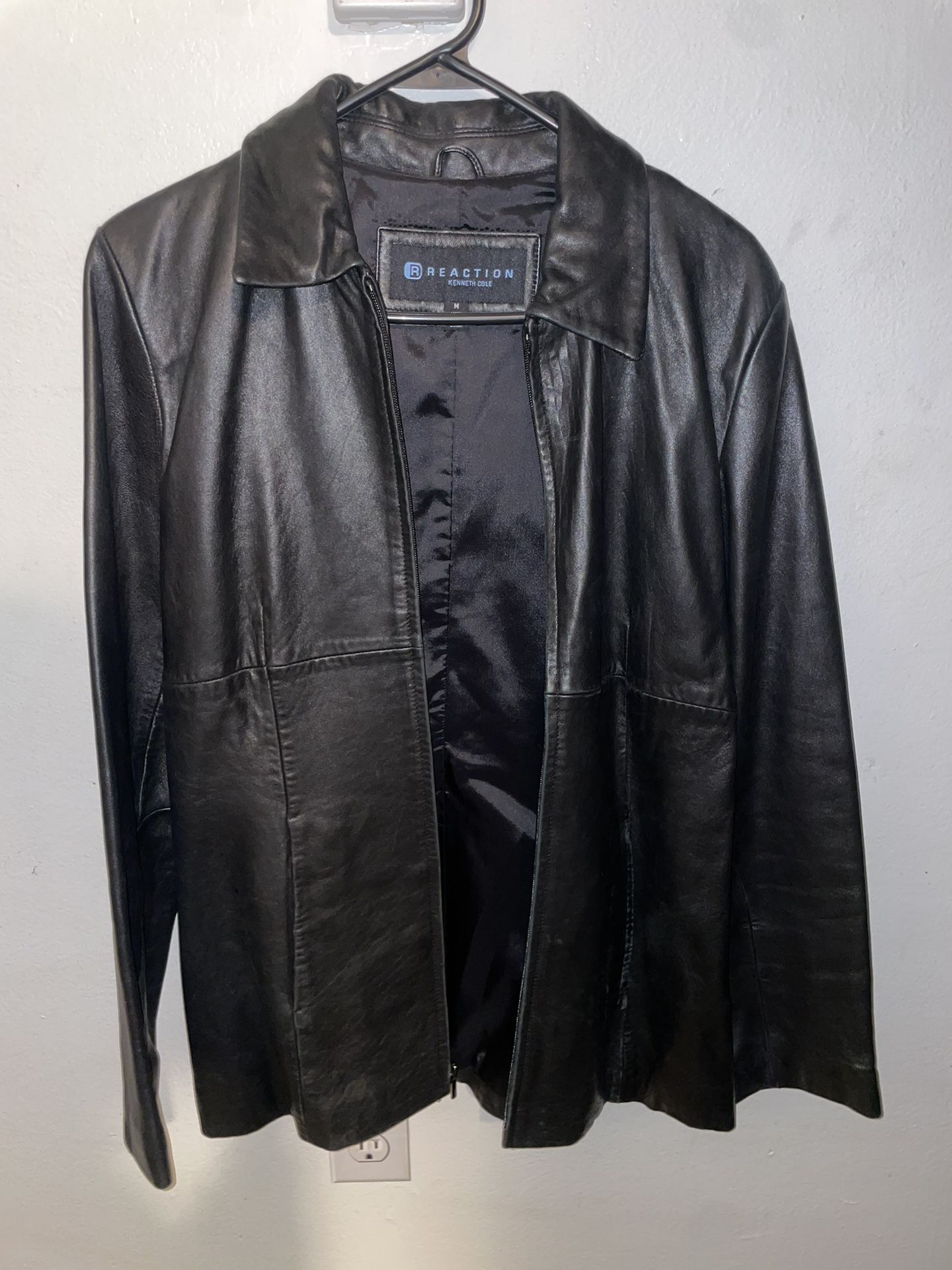 Kenneth Cole Reaction leather jacket size medium