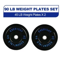 BalanceFrom BLK-BP45 45 lbs Olympic Weight Plate - Black