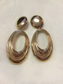 Sterling Silver Gold plated hanging earrings