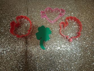 2 Turkey, 1 Shamrock & 1  Heart Cookie Cuttersl