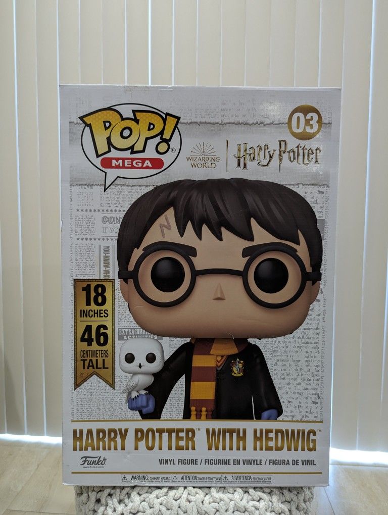 Funko MEGA Pop! Harry Potter #03 Harry Potter w/ Hedwig 18-Inch Vinyl  Figure NIB