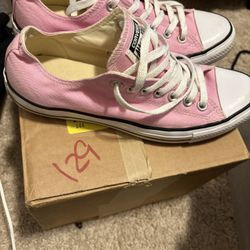 Pink Converse 10.5 Women 8.5 Men