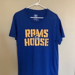 Men ‘47 LA Rams House Blue Shirt Cotton Medium. Used Good Condition.