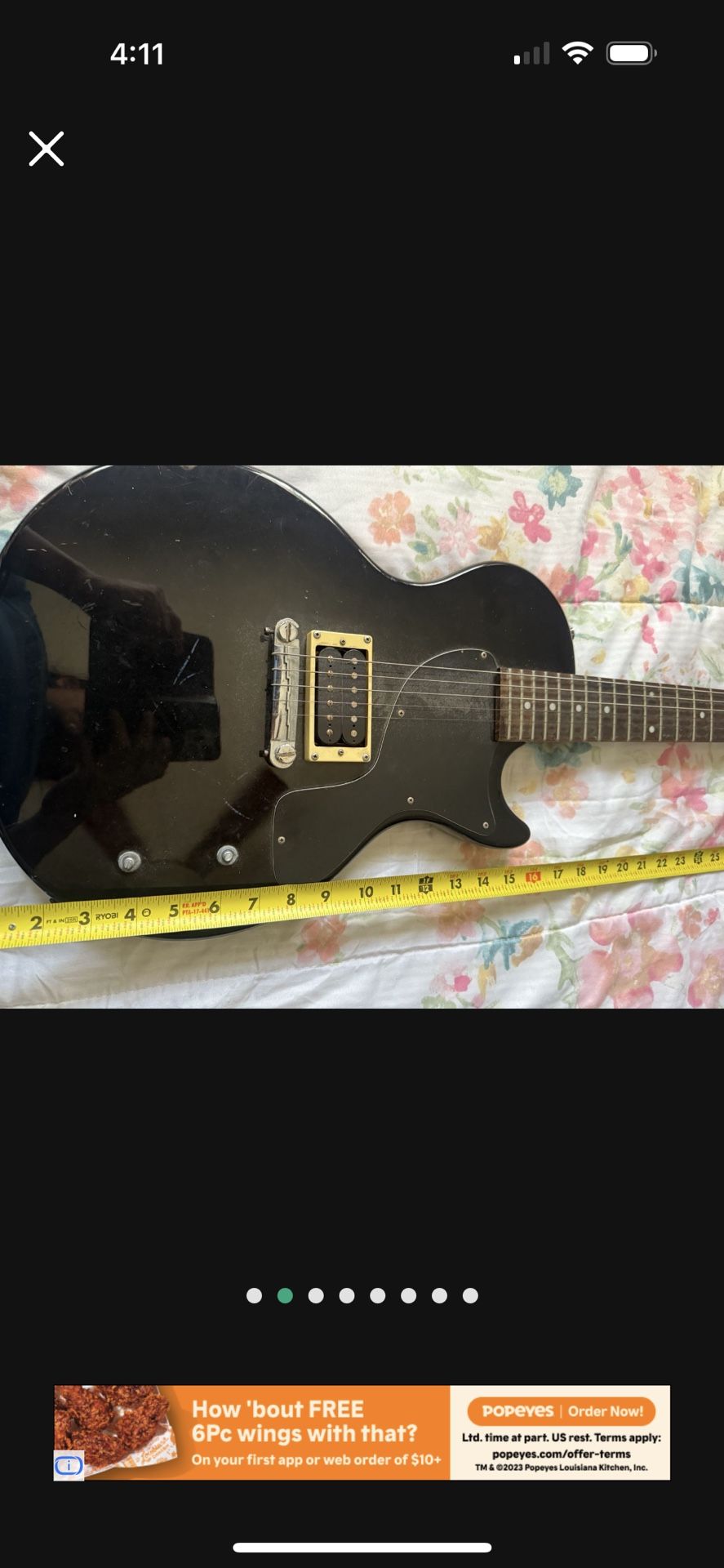 Epiphone les Paul Jr Black Guitar