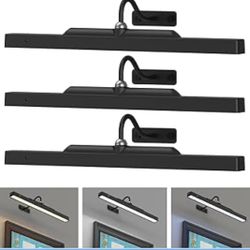 Brand New 3Pack Picture Light Battery Operated, 16in Picture Light - Set Of 3 - New In Box