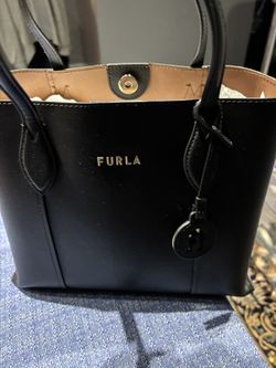 Furla Authentic Black Leather Tote