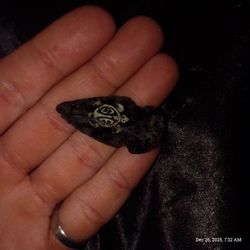 This is a small, handcrafted Black arrow Head