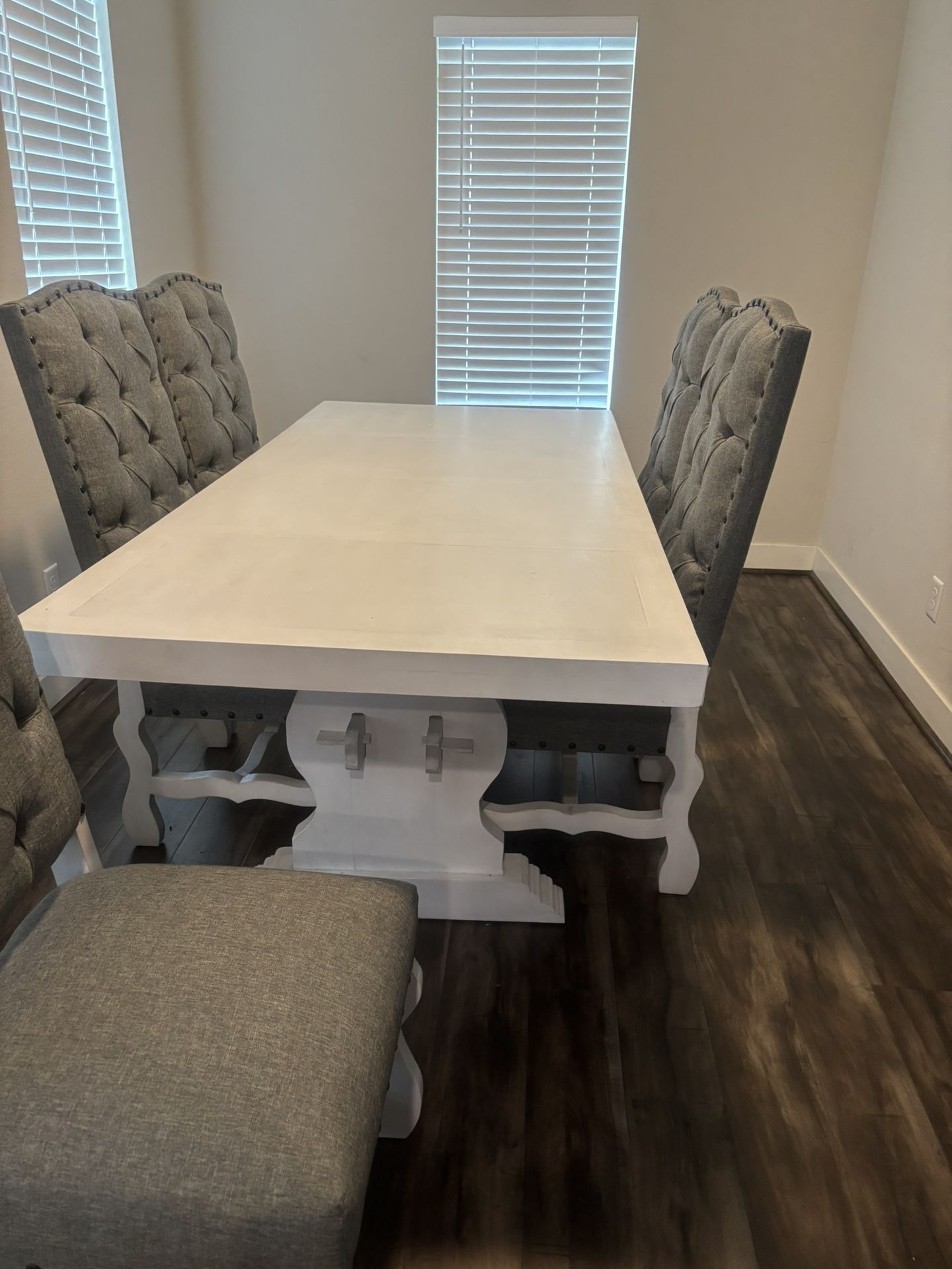 Brand new Table W/6 Chairs $1000 Or Better Offer  King Size Used Bed & Dresser