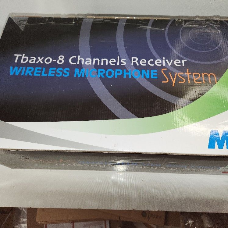 Tbaxo Wireless Microphone System UHF 8 Channel 8 Lavalier 8 Bodypacks 8 Lapel Mic 8 Headsets 8
