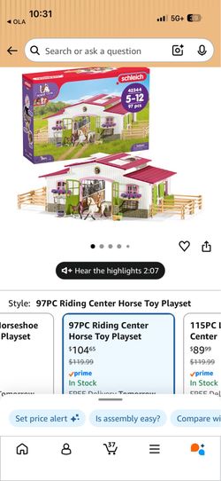 Horse toy 92 piece new