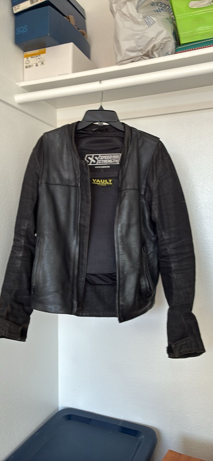 Speed And Strength Leather Biker Jacket Denim Armor Padded