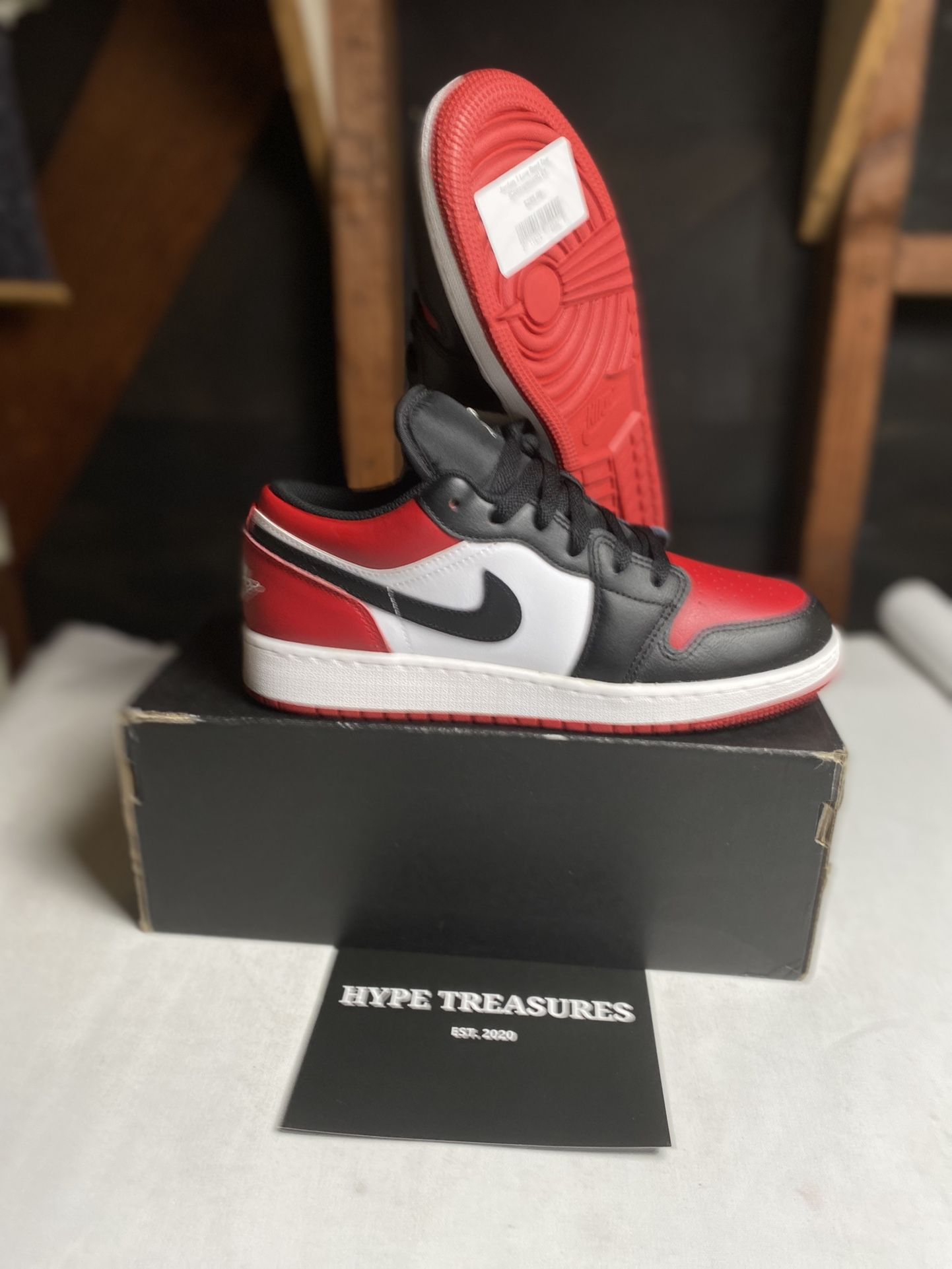 New Air Jordan Low Bred Toe 4Y 7Y, @HYPETREASURES