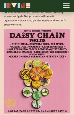 Tickets - Daisy Chain Fields x Olivia Rodrigo Tickets (Irvine, CA)