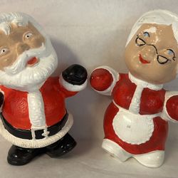 Vtg 1969 Christmas Santa & Mrs Claus  Figurines