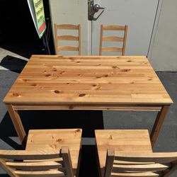 IKEA JOKKMOKK Solid Wood 5 Piece Dining Set Very Good Condition