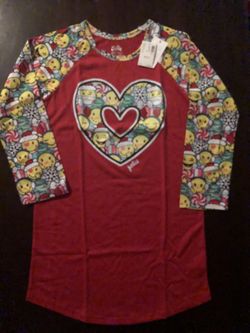 Girls Holiday Pjs and night shirt(Justice and Gymboree) 5/6