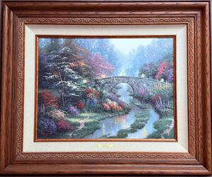 Thomas Kinkade “Stillwater Bridge” Gallery Proof Canvas – #472/1400 – Hand Highlighted – COA