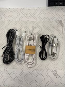USB, Apple Lightning, Micro-USB, USB-C cables