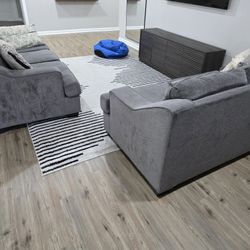 Sofa + Loveseat Set — Good Condition