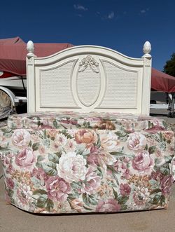 🌸 Shabby Chic  Bench | Cottagecore Floral Seat | Vintage French Country