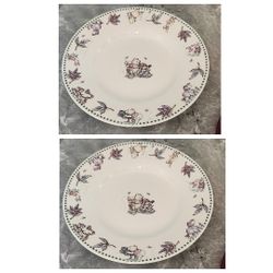 Disney Winnie the Pooh 100 Acre Woods Dinner Plates 11" Piglet Tigger Eeyore Set of 2