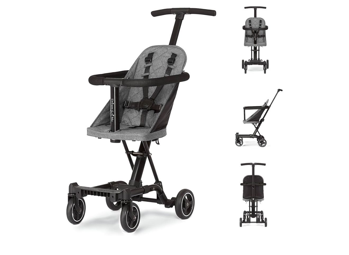 Dream On Me Coast Rider Stroller in Black, Ultra Lightweight Air Travel and Compact Fold, Toddler Approved, Theme Park Ready, Versatile all Terrain us