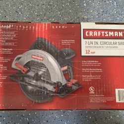 Craftsman 12 Amp Corded 7 1/4” Circular Saw New