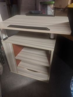 Beige/Tan Adjustable top nightstand