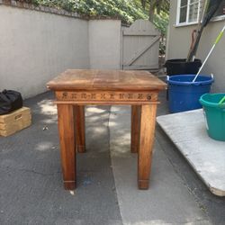 2 Redwood end tables - FREE