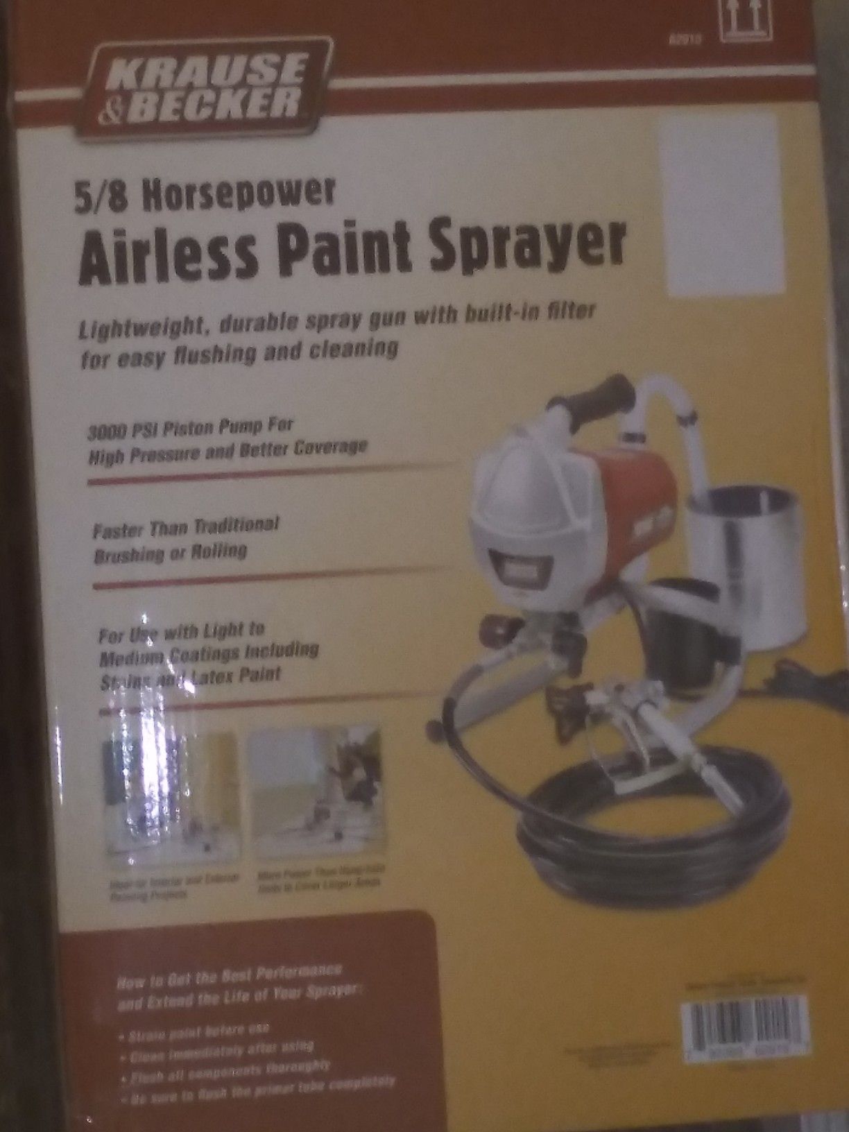 Airless paint sprayer 5/8 Horsepower