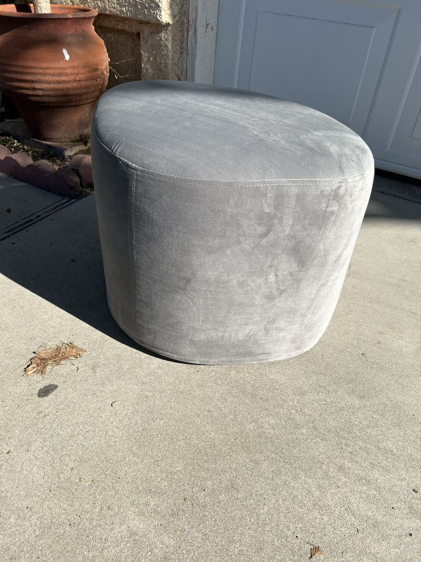 Small Velvet Foot Rest Stool Ottoman. 