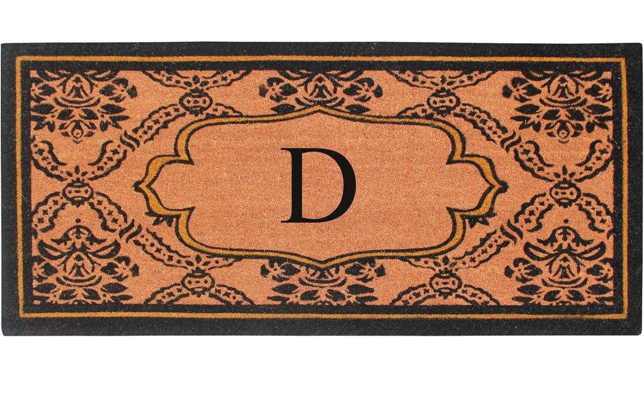 Natural Coir Monogrammed Door Mat fo