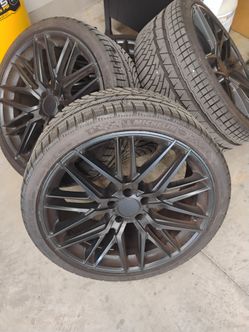 20" RIMS  Matte Black Drag DR77  (5X112)