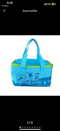 Viral Trader Joe’s Lunch Tote Bag Blue /Green