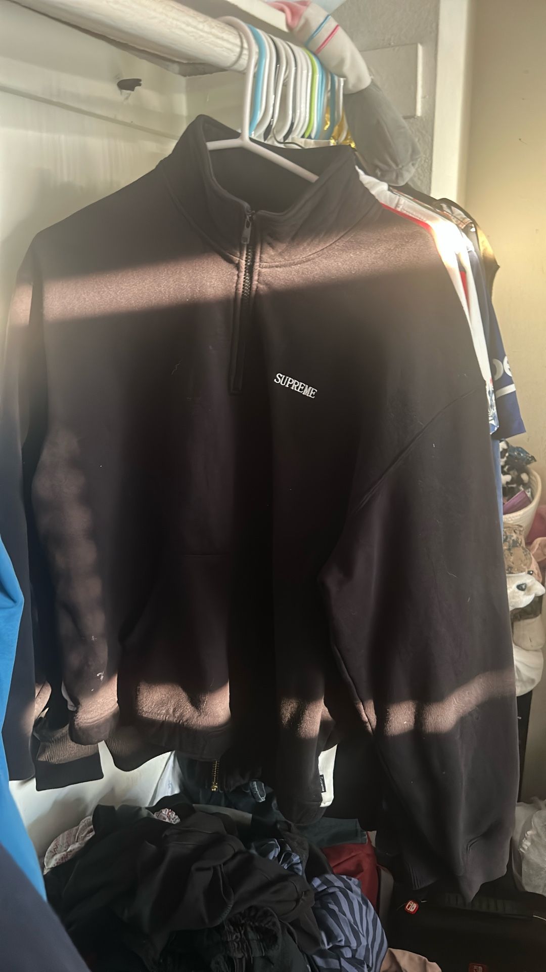 Supreme falf zip hoodie