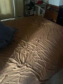 Brown Satin Stripe Bed Comforter ca king matress