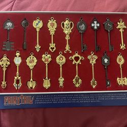 Collectible Fairy Tail Lucy Heartfilia Zodiac Keys Set