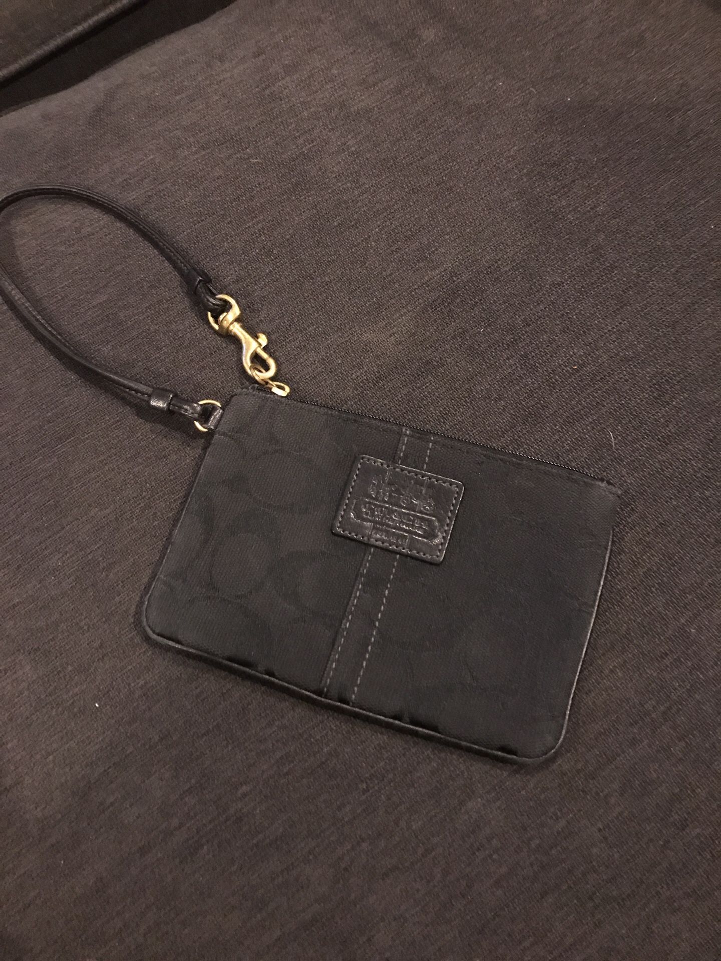 Black Coach Wristlet