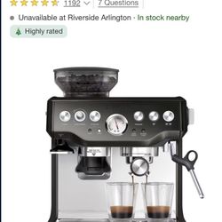Breville - the Barista Express Espresso Machine with 15 bars of pressure, Milk Frother and integrated grinder - Stainless Steel