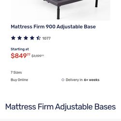 Mattress firm 900 adjustable base (queen)